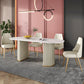 Glam Style 1/2/5/7 Pieces Dining Set Sintered Stone Dining Table for Home Use Clearhalo 'Dining Room Sets' 'Dining Tables & Seating' 'dining_room_set' 'furn' 'furn_dining_room_set' 'Furniture' 'furniture_dining_room_set' 'Kitchen & Dining Furniture' 'kitchen&dining_furn' 'kitchen' 4524294