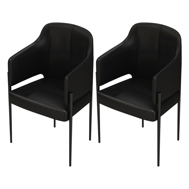 Glam Style 1/2/5 Pieces Dinette Set Rectangle Dinette Table with Dining Chair 2 Black Chairs Clearhalo 'Dining Room Sets' 'Dining Tables & Seating' 'dining_room_set' 'furn' 'furn_dining_room_set' 'Furniture' 'furniture_dining_room_set' 'Kitchen & Dining Furniture' 'kitchen&dining_furn' 'kitchen' 4524354