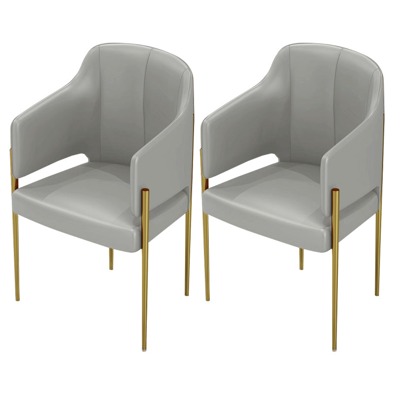 Glam Style 1/2/5 Pieces Dinette Set Rectangle Dinette Table with Dining Chair 2 Grey Chairs Clearhalo 'Dining Room Sets' 'Dining Tables & Seating' 'dining_room_set' 'furn' 'furn_dining_room_set' 'Furniture' 'furniture_dining_room_set' 'Kitchen & Dining Furniture' 'kitchen&dining_furn' 'kitchen' 4524362