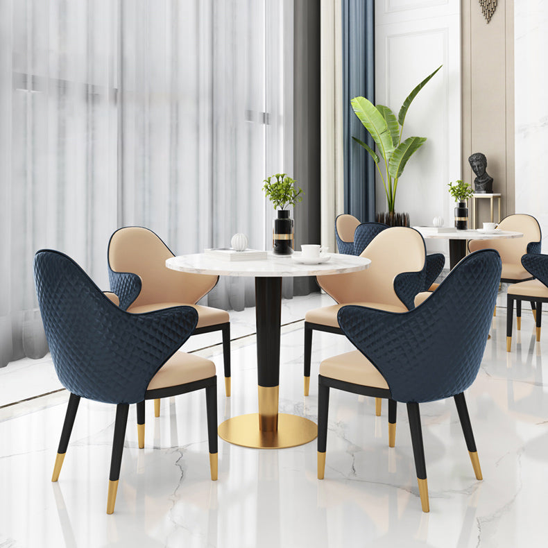 Contemporary 1/4/5 Pieces Dining Set Round Dining Room Table Set Clearhalo 'Dining Room Sets' 'Dining Tables & Seating' 'dining_room_set' 'furn' 'furn_dining_room_set' 'Furniture' 'furniture_dining_room_set' 'Kitchen & Dining Furniture' 'kitchen&dining_furn' 'kitchen' 4524376