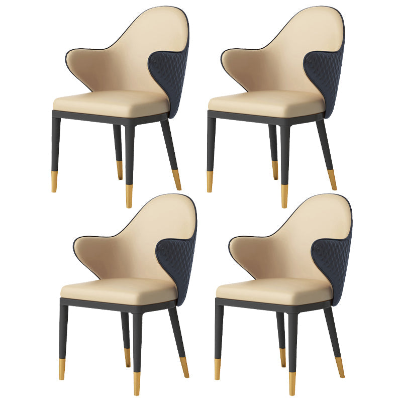 Contemporary 1/4/5 Pieces Dining Set Round Dining Room Table Set 4 White Chairs Clearhalo 'Dining Room Sets' 'Dining Tables & Seating' 'dining_room_set' 'furn' 'furn_dining_room_set' 'Furniture' 'furniture_dining_room_set' 'Kitchen & Dining Furniture' 'kitchen&dining_furn' 'kitchen' 4524378