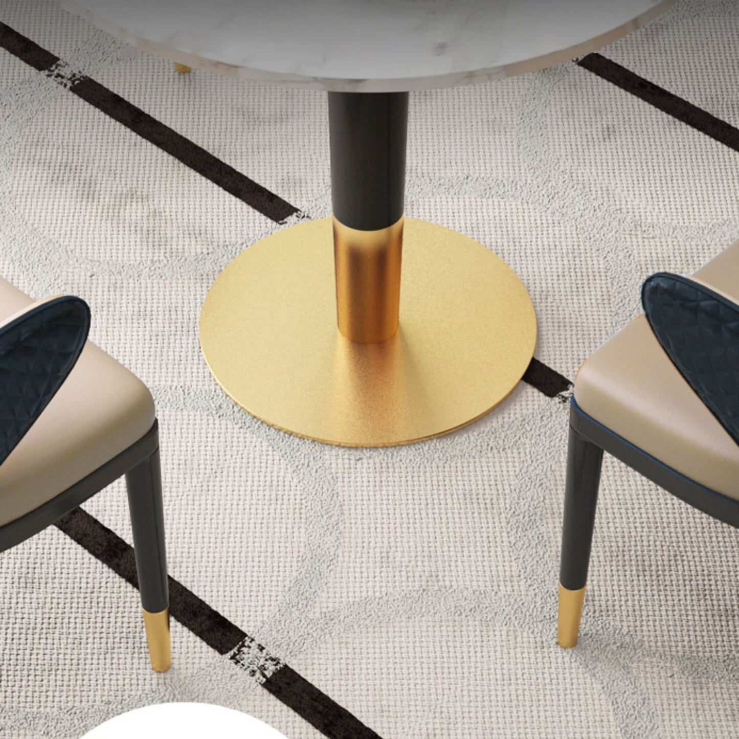 Contemporary 1/4/5 Pieces Dining Set Round Dining Room Table Set Clearhalo 'Dining Room Sets' 'Dining Tables & Seating' 'dining_room_set' 'furn' 'furn_dining_room_set' 'Furniture' 'furniture_dining_room_set' 'Kitchen & Dining Furniture' 'kitchen&dining_furn' 'kitchen' 4524384