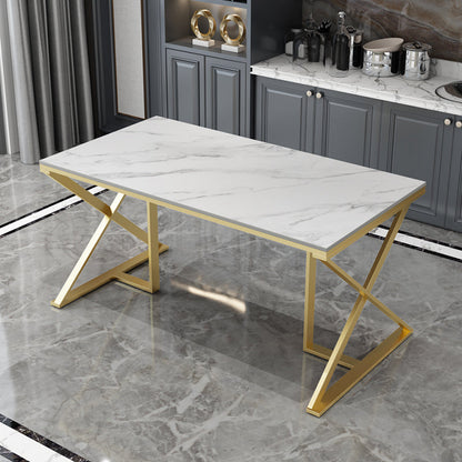 Glam Style 1/2/5 Pieces Dining Furniture Set Rectangle Dining Room Table Set Clearhalo 'Dining Room Sets' 'Dining Tables & Seating' 'dining_room_set' 'furn' 'furn_dining_room_set' 'Furniture' 'furniture_dining_room_set' 'Kitchen & Dining Furniture' 'kitchen&dining_furn' 'kitchen' 4524392