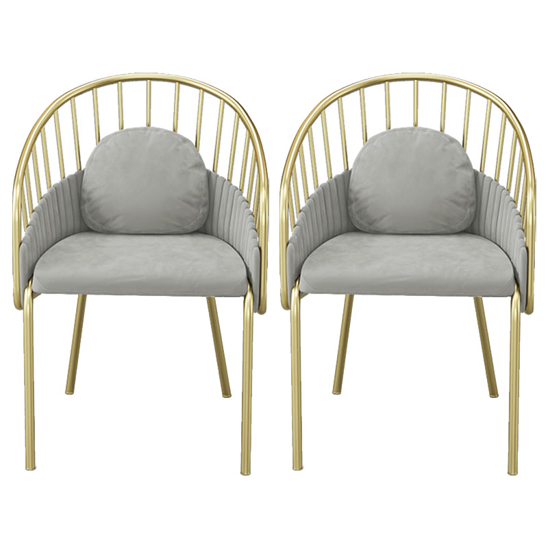 Glam Style 1/2/5 Pieces Dining Furniture Set Rectangle Dining Room Table Set 2 Grey Chairs Clearhalo 'Dining Room Sets' 'Dining Tables & Seating' 'dining_room_set' 'furn' 'furn_dining_room_set' 'Furniture' 'furniture_dining_room_set' 'Kitchen & Dining Furniture' 'kitchen&dining_furn' 'kitchen' 4524395