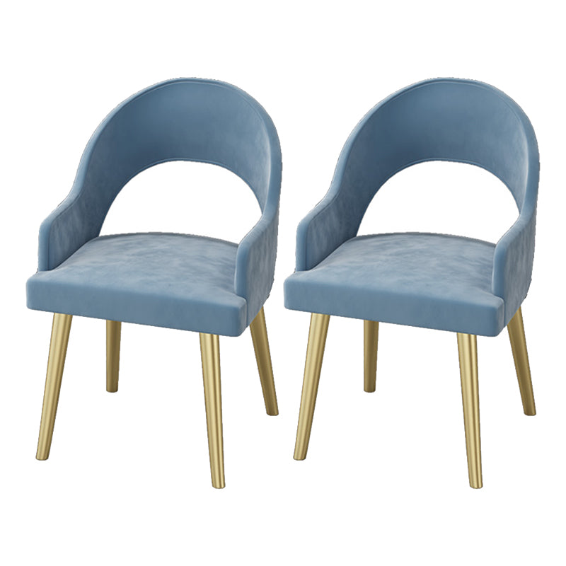 Glam Style 1/2/5 Pieces Dining Furniture Set Rectangle Dining Room Table Set 2 Blue Chairs Clearhalo 'Dining Room Sets' 'Dining Tables & Seating' 'dining_room_set' 'furn' 'furn_dining_room_set' 'Furniture' 'furniture_dining_room_set' 'Kitchen & Dining Furniture' 'kitchen&dining_furn' 'kitchen' 4524397