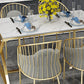 Glam Style 1/2/5 Pieces Dining Furniture Set Rectangle Dining Room Table Set Clearhalo 'Dining Room Sets' 'Dining Tables & Seating' 'dining_room_set' 'furn' 'furn_dining_room_set' 'Furniture' 'furniture_dining_room_set' 'Kitchen & Dining Furniture' 'kitchen&dining_furn' 'kitchen' 4524402