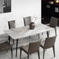 Modern 1/2/5/7 Pieces Dining Set Rectangle White Dining Table Set for Home Use 7 Pieces: Table, 6 Chairs Clearhalo 'Dining Room Sets' 'Dining Tables & Seating' 'dining_room_set' 'furn' 'furn_dining_room_set' 'Furniture' 'furniture_dining_room_set' 'Kitchen & Dining Furniture' 'kitchen&dining_furn' 'kitchen' 4524415