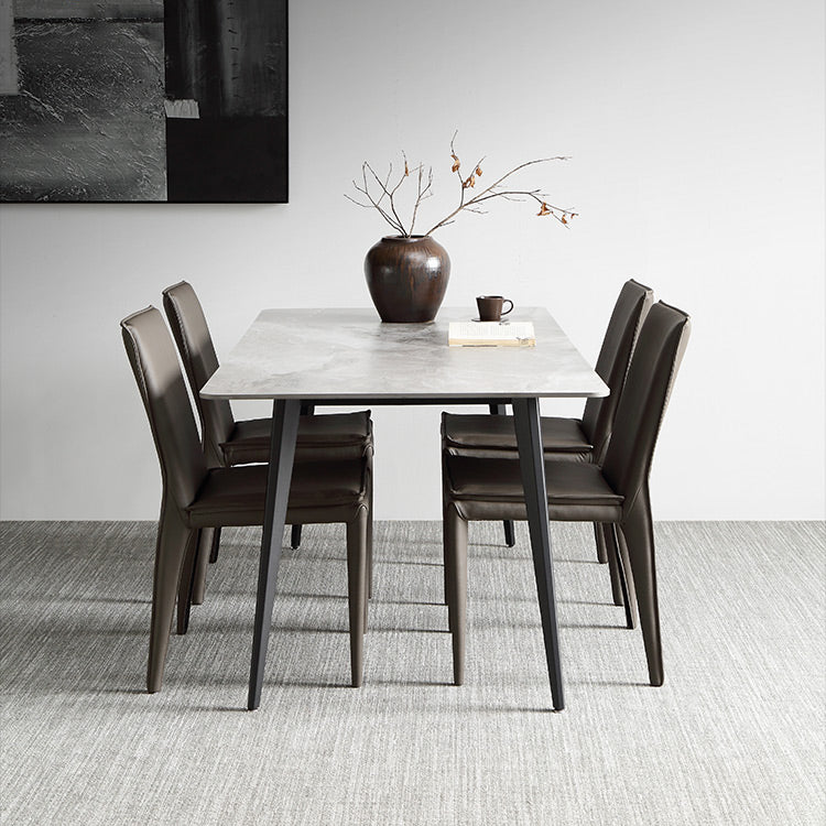 Modern 1/2/5/7 Pieces Dining Set Rectangle White Dining Table Set for Home Use Clearhalo 'Dining Room Sets' 'Dining Tables & Seating' 'dining_room_set' 'furn' 'furn_dining_room_set' 'Furniture' 'furniture_dining_room_set' 'Kitchen & Dining Furniture' 'kitchen&dining_furn' 'kitchen' 4524419