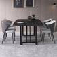 Modern 1/4/5/7 Pieces Dining Rectangle Dining Table Set for Home Use 5 Pieces: Table, 4 Chairs Clearhalo 'Dining Room Sets' 'Dining Tables & Seating' 'dining_room_set' 'furn' 'furn_dining_room_set' 'Furniture' 'furniture_dining_room_set' 'Kitchen & Dining Furniture' 'kitchen&dining_furn' 'kitchen' 4524469