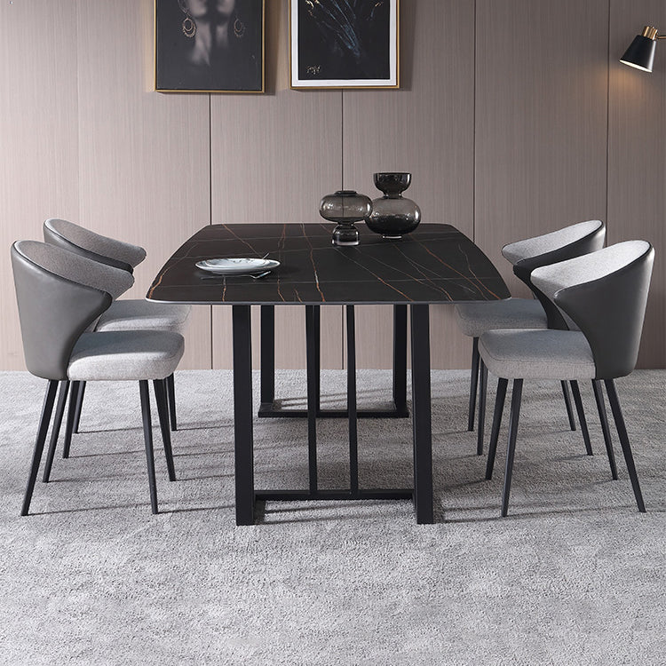 Modern 1/4/5/7 Pieces Dining Rectangle Dining Table Set for Home Use 5 Pieces: Table, 4 Chairs Clearhalo 'Dining Room Sets' 'Dining Tables & Seating' 'dining_room_set' 'furn' 'furn_dining_room_set' 'Furniture' 'furniture_dining_room_set' 'Kitchen & Dining Furniture' 'kitchen&dining_furn' 'kitchen' 4524469
