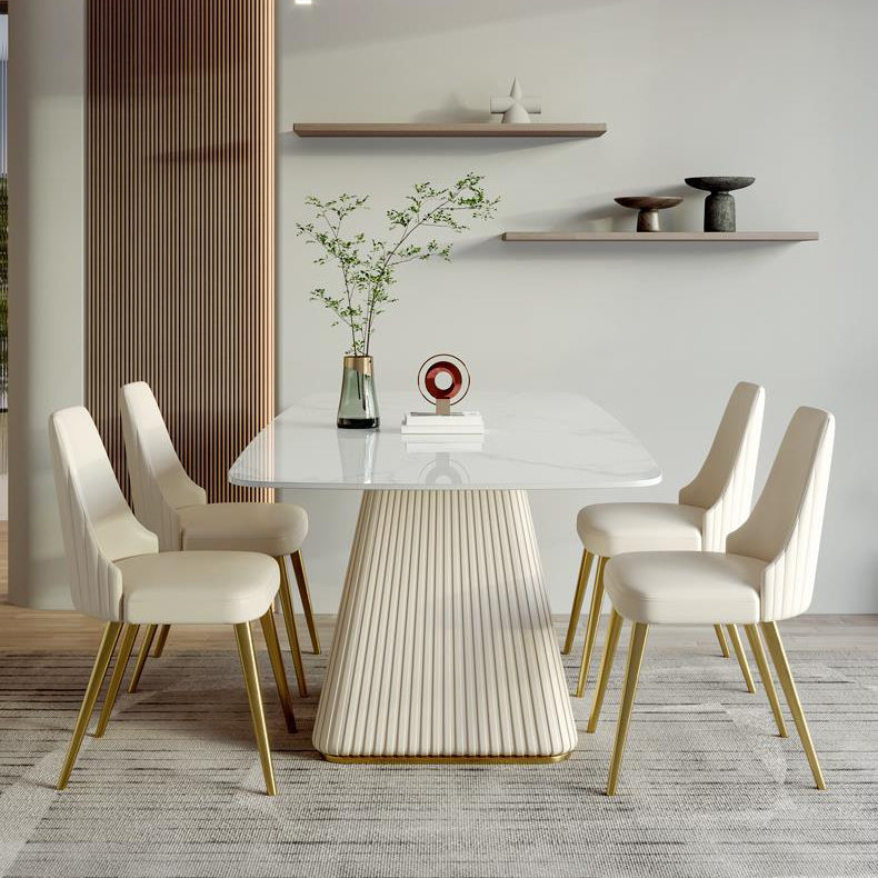 Contemporary 1/4/5/6/7 Pieces Dining Set Dining Room Table Set for Home Clearhalo 'Dining Room Sets' 'Dining Tables & Seating' 'dining_room_set' 'furn' 'furn_dining_room_set' 'Furniture' 'furniture_dining_room_set' 'Kitchen & Dining Furniture' 'kitchen&dining_furn' 'kitchen' 4524491