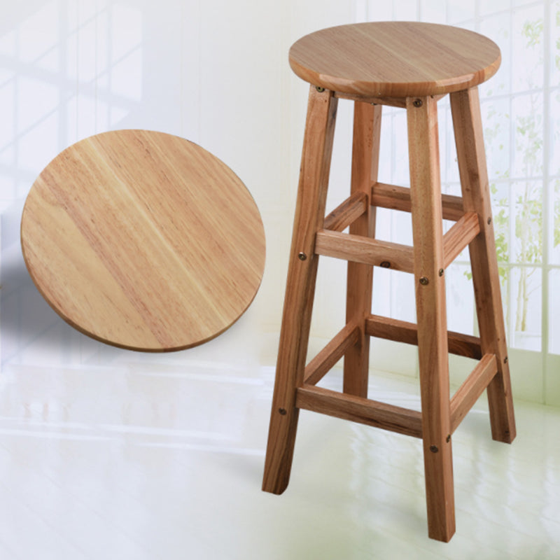 Modern Round Backless Bar Stool Indoor Oak Wood Natural Finish Counter Stool Clearhalo 'Bar Furniture' 'Bar Stools' 'bar_stools' 'furn' 'furn_bar_stools' 'furniture_bar_stools' 'Kitchen & Dining Furniture' 'kitchen&dining_furn' 'kitchen' 'kitchen_furn' Furniture' 4527332