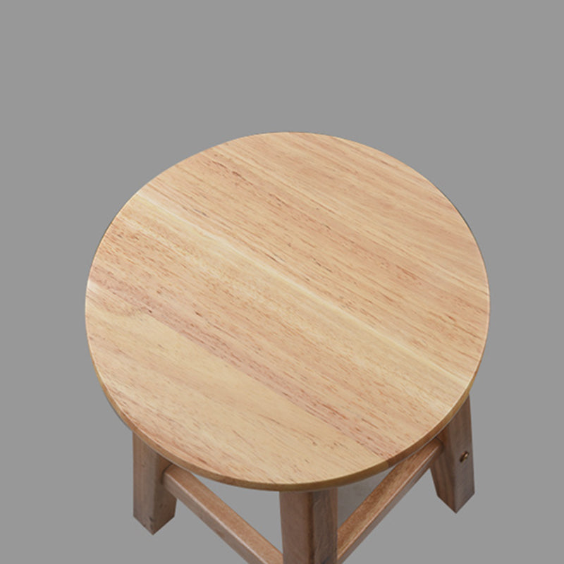 Modern Round Backless Bar Stool Indoor Oak Wood Natural Finish Counter Stool Clearhalo 'Bar Furniture' 'Bar Stools' 'bar_stools' 'furn' 'furn_bar_stools' 'furniture_bar_stools' 'Kitchen & Dining Furniture' 'kitchen&dining_furn' 'kitchen' 'kitchen_furn' Furniture' 4527337