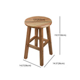 Modern Round Backless Bar Stool Indoor Oak Wood Natural Finish Counter Stool Clearhalo 'Bar Furniture' 'Bar Stools' 'bar_stools' 'furn' 'furn_bar_stools' 'furniture_bar_stools' 'Kitchen & Dining Furniture' 'kitchen&dining_furn' 'kitchen' 'kitchen_furn' Furniture' 4527343