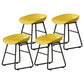 Modern Armless Backrest Counter Stool Iron Household Bar Stool with Plastic Seat and Pedal Yellow 4 Piece Set Short Stool(18"H) Clearhalo 'Bar Furniture' 'Bar Stools' 'bar_stools' 'furn' 'furn_bar_stools' 'furniture_bar_stools' 'Kitchen & Dining Furniture' 'kitchen&dining_furn' 'kitchen' 'kitchen_furn' Furniture' 4527358