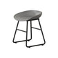Modern Armless Backrest Counter Stool Iron Household Bar Stool with Plastic Seat and Pedal Gray 1 Piece Short Stool(18"H) Clearhalo 'Bar Furniture' 'Bar Stools' 'bar_stools' 'furn' 'furn_bar_stools' 'furniture_bar_stools' 'Kitchen & Dining Furniture' 'kitchen&dining_furn' 'kitchen' 'kitchen_furn' Furniture' 4527360