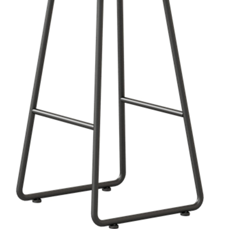 Modern Armless Backrest Counter Stool Iron Household Bar Stool with Plastic Seat and Pedal Clearhalo 'Bar Furniture' 'Bar Stools' 'bar_stools' 'furn' 'furn_bar_stools' 'furniture_bar_stools' 'Kitchen & Dining Furniture' 'kitchen&dining_furn' 'kitchen' 'kitchen_furn' Furniture' 4527362