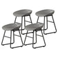 Modern Armless Backrest Counter Stool Iron Household Bar Stool with Plastic Seat and Pedal Gray 4 Piece Set Short Stool(18"H) Clearhalo 'Bar Furniture' 'Bar Stools' 'bar_stools' 'furn' 'furn_bar_stools' 'furniture_bar_stools' 'Kitchen & Dining Furniture' 'kitchen&dining_furn' 'kitchen' 'kitchen_furn' Furniture' 4527363