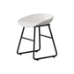 Modern Armless Backrest Counter Stool Iron Household Bar Stool with Plastic Seat and Pedal White 1 Piece Short Stool(18"H) Clearhalo 'Bar Furniture' 'Bar Stools' 'bar_stools' 'furn' 'furn_bar_stools' 'furniture_bar_stools' 'Kitchen & Dining Furniture' 'kitchen&dining_furn' 'kitchen' 'kitchen_furn' Furniture' 4527364