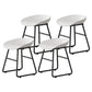 Modern Armless Backrest Counter Stool Iron Household Bar Stool with Plastic Seat and Pedal White 4 Piece Set Short Stool(18"H) Clearhalo 'Bar Furniture' 'Bar Stools' 'bar_stools' 'furn' 'furn_bar_stools' 'furniture_bar_stools' 'Kitchen & Dining Furniture' 'kitchen&dining_furn' 'kitchen' 'kitchen_furn' Furniture' 4527366