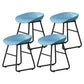 Modern Armless Backrest Counter Stool Iron Household Bar Stool with Plastic Seat and Pedal Blue 4 Piece Set Short Stool(18"H) Clearhalo 'Bar Furniture' 'Bar Stools' 'bar_stools' 'furn' 'furn_bar_stools' 'furniture_bar_stools' 'Kitchen & Dining Furniture' 'kitchen&dining_furn' 'kitchen' 'kitchen_furn' Furniture' 4527369