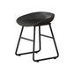 Modern Armless Backrest Counter Stool Iron Household Bar Stool with Plastic Seat and Pedal Black 1 Piece Short Stool(18"H) Clearhalo 'Bar Furniture' 'Bar Stools' 'bar_stools' 'furn' 'furn_bar_stools' 'furniture_bar_stools' 'Kitchen & Dining Furniture' 'kitchen&dining_furn' 'kitchen' 'kitchen_furn' Furniture' 4527370