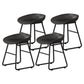 Modern Armless Backrest Counter Stool Iron Household Bar Stool with Plastic Seat and Pedal Black 4 Piece Set Short Stool(18"H) Clearhalo 'Bar Furniture' 'Bar Stools' 'bar_stools' 'furn' 'furn_bar_stools' 'furniture_bar_stools' 'Kitchen & Dining Furniture' 'kitchen&dining_furn' 'kitchen' 'kitchen_furn' Furniture' 4527372