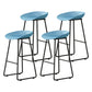 Modern Armless Backrest Counter Stool Iron Household Bar Stool with Plastic Seat and Pedal Blue 4 Piece Set Counter Stool(26"H) Clearhalo 'Bar Furniture' 'Bar Stools' 'bar_stools' 'furn' 'furn_bar_stools' 'furniture_bar_stools' 'Kitchen & Dining Furniture' 'kitchen&dining_furn' 'kitchen' 'kitchen_furn' Furniture' 4527381