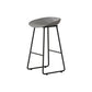 Modern Armless Backrest Counter Stool Iron Household Bar Stool with Plastic Seat and Pedal Gray 1 Piece Counter Stool(26"H) Clearhalo 'Bar Furniture' 'Bar Stools' 'bar_stools' 'furn' 'furn_bar_stools' 'furniture_bar_stools' 'Kitchen & Dining Furniture' 'kitchen&dining_furn' 'kitchen' 'kitchen_furn' Furniture' 4527382