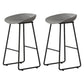 Modern Armless Backrest Counter Stool Iron Household Bar Stool with Plastic Seat and Pedal Gray 2 Piece Set Counter Stool(26"H) Clearhalo 'Bar Furniture' 'Bar Stools' 'bar_stools' 'furn' 'furn_bar_stools' 'furniture_bar_stools' 'Kitchen & Dining Furniture' 'kitchen&dining_furn' 'kitchen' 'kitchen_furn' Furniture' 4527383
