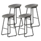 Modern Armless Backrest Counter Stool Iron Household Bar Stool with Plastic Seat and Pedal Gray 4 Piece Set Counter Stool(26"H) Clearhalo 'Bar Furniture' 'Bar Stools' 'bar_stools' 'furn' 'furn_bar_stools' 'furniture_bar_stools' 'Kitchen & Dining Furniture' 'kitchen&dining_furn' 'kitchen' 'kitchen_furn' Furniture' 4527384