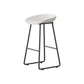 Modern Armless Backrest Counter Stool Iron Household Bar Stool with Plastic Seat and Pedal White 1 Piece Counter Stool(26"H) Clearhalo 'Bar Furniture' 'Bar Stools' 'bar_stools' 'furn' 'furn_bar_stools' 'furniture_bar_stools' 'Kitchen & Dining Furniture' 'kitchen&dining_furn' 'kitchen' 'kitchen_furn' Furniture' 4527385