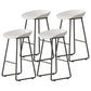 Modern Armless Backrest Counter Stool Iron Household Bar Stool with Plastic Seat and Pedal White 4 Piece Set Counter Stool(26"H) Clearhalo 'Bar Furniture' 'Bar Stools' 'bar_stools' 'furn' 'furn_bar_stools' 'furniture_bar_stools' 'Kitchen & Dining Furniture' 'kitchen&dining_furn' 'kitchen' 'kitchen_furn' Furniture' 4527387