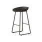 Modern Armless Backrest Counter Stool Iron Household Bar Stool with Plastic Seat and Pedal Black 1 Piece Counter Stool(26"H) Clearhalo 'Bar Furniture' 'Bar Stools' 'bar_stools' 'furn' 'furn_bar_stools' 'furniture_bar_stools' 'Kitchen & Dining Furniture' 'kitchen&dining_furn' 'kitchen' 'kitchen_furn' Furniture' 4527388
