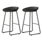 Modern Armless Backrest Counter Stool Iron Household Bar Stool with Plastic Seat and Pedal Black 2 Piece Set Counter Stool(26"H) Clearhalo 'Bar Furniture' 'Bar Stools' 'bar_stools' 'furn' 'furn_bar_stools' 'furniture_bar_stools' 'Kitchen & Dining Furniture' 'kitchen&dining_furn' 'kitchen' 'kitchen_furn' Furniture' 4527389