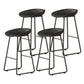 Modern Armless Backrest Counter Stool Iron Household Bar Stool with Plastic Seat and Pedal Black 4 Piece Set Counter Stool(26"H) Clearhalo 'Bar Furniture' 'Bar Stools' 'bar_stools' 'furn' 'furn_bar_stools' 'furniture_bar_stools' 'Kitchen & Dining Furniture' 'kitchen&dining_furn' 'kitchen' 'kitchen_furn' Furniture' 4527390