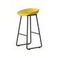 Modern Armless Backrest Counter Stool Iron Household Bar Stool with Plastic Seat and Pedal Yellow 1 Piece Bar Stool(30"H) Clearhalo 'Bar Furniture' 'Bar Stools' 'bar_stools' 'furn' 'furn_bar_stools' 'furniture_bar_stools' 'Kitchen & Dining Furniture' 'kitchen&dining_furn' 'kitchen' 'kitchen_furn' Furniture' 4527391