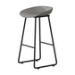 Modern Armless Backrest Counter Stool Iron Household Bar Stool with Plastic Seat and Pedal Gray 1 Piece Bar Stool(30"H) Clearhalo 'Bar Furniture' 'Bar Stools' 'bar_stools' 'furn' 'furn_bar_stools' 'furniture_bar_stools' 'Kitchen & Dining Furniture' 'kitchen&dining_furn' 'kitchen' 'kitchen_furn' Furniture' 4527394