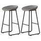 Modern Armless Backrest Counter Stool Iron Household Bar Stool with Plastic Seat and Pedal Gray 2 Piece Set Bar Stool(30"H) Clearhalo 'Bar Furniture' 'Bar Stools' 'bar_stools' 'furn' 'furn_bar_stools' 'furniture_bar_stools' 'Kitchen & Dining Furniture' 'kitchen&dining_furn' 'kitchen' 'kitchen_furn' Furniture' 4527395