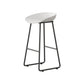 Modern Armless Backrest Counter Stool Iron Household Bar Stool with Plastic Seat and Pedal White 1 Piece Bar Stool(30"H) Clearhalo 'Bar Furniture' 'Bar Stools' 'bar_stools' 'furn' 'furn_bar_stools' 'furniture_bar_stools' 'Kitchen & Dining Furniture' 'kitchen&dining_furn' 'kitchen' 'kitchen_furn' Furniture' 4527400