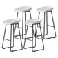 Modern Armless Backrest Counter Stool Iron Household Bar Stool with Plastic Seat and Pedal White 4 Piece Set Bar Stool(30"H) Clearhalo 'Bar Furniture' 'Bar Stools' 'bar_stools' 'furn' 'furn_bar_stools' 'furniture_bar_stools' 'Kitchen & Dining Furniture' 'kitchen&dining_furn' 'kitchen' 'kitchen_furn' Furniture' 4527402