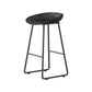 Modern Armless Backrest Counter Stool Iron Household Bar Stool with Plastic Seat and Pedal Black 1 Piece Bar Stool(30"H) Clearhalo 'Bar Furniture' 'Bar Stools' 'bar_stools' 'furn' 'furn_bar_stools' 'furniture_bar_stools' 'Kitchen & Dining Furniture' 'kitchen&dining_furn' 'kitchen' 'kitchen_furn' Furniture' 4527403