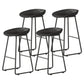 Modern Armless Backrest Counter Stool Iron Household Bar Stool with Plastic Seat and Pedal Black 4 Piece Set Bar Stool(30"H) Clearhalo 'Bar Furniture' 'Bar Stools' 'bar_stools' 'furn' 'furn_bar_stools' 'furniture_bar_stools' 'Kitchen & Dining Furniture' 'kitchen&dining_furn' 'kitchen' 'kitchen_furn' Furniture' 4527405