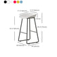Modern Armless Backrest Counter Stool Iron Household Bar Stool with Plastic Seat and Pedal Clearhalo 'Bar Furniture' 'Bar Stools' 'bar_stools' 'furn' 'furn_bar_stools' 'furniture_bar_stools' 'Kitchen & Dining Furniture' 'kitchen&dining_furn' 'kitchen' 'kitchen_furn' Furniture' 4527410