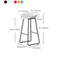 Modern Armless Backrest Counter Stool Iron Household Bar Stool with Plastic Seat and Pedal Clearhalo 'Bar Furniture' 'Bar Stools' 'bar_stools' 'furn' 'furn_bar_stools' 'furniture_bar_stools' 'Kitchen & Dining Furniture' 'kitchen&dining_furn' 'kitchen' 'kitchen_furn' Furniture' 4527411