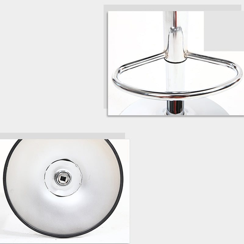 Modern Rotatable Backrest Counter Stool Steel Household Bar Stool with Cushion and Pedal Clearhalo 'Bar Furniture' 'Bar Stools' 'bar_stools' 'furn' 'furn_bar_stools' 'furniture_bar_stools' 'Kitchen & Dining Furniture' 'kitchen&dining_furn' 'kitchen' 'kitchen_furn' Furniture' 4527426