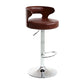 Modern Rotatable Backrest Counter Stool Steel Household Bar Stool with Cushion and Pedal Red 1 Piece Clearhalo 'Bar Furniture' 'Bar Stools' 'bar_stools' 'furn' 'furn_bar_stools' 'furniture_bar_stools' 'Kitchen & Dining Furniture' 'kitchen&dining_furn' 'kitchen' 'kitchen_furn' Furniture' 4527432
