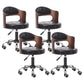 Modern Rotatable Liftable Counter Stool Steel Bar Stool with Cushion Black 4 Piece Set Clearhalo 'Bar Furniture' 'Bar Stools' 'bar_stools' 'furn' 'furn_bar_stools' 'furniture_bar_stools' 'Kitchen & Dining Furniture' 'kitchen&dining_furn' 'kitchen' 'kitchen_furn' Furniture' 4527462