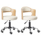 Modern Rotatable Liftable Counter Stool Steel Bar Stool with Cushion Gloss White 2 Piece Set Clearhalo 'Bar Furniture' 'Bar Stools' 'bar_stools' 'furn' 'furn_bar_stools' 'furniture_bar_stools' 'Kitchen & Dining Furniture' 'kitchen&dining_furn' 'kitchen' 'kitchen_furn' Furniture' 4527474
