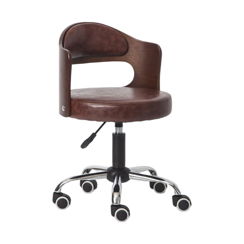 Modern Rotatable Liftable Counter Stool Steel Bar Stool with Cushion Brown 1 Piece Clearhalo 'Bar Furniture' 'Bar Stools' 'bar_stools' 'furn' 'furn_bar_stools' 'furniture_bar_stools' 'Kitchen & Dining Furniture' 'kitchen&dining_furn' 'kitchen' 'kitchen_furn' Furniture' 4527479